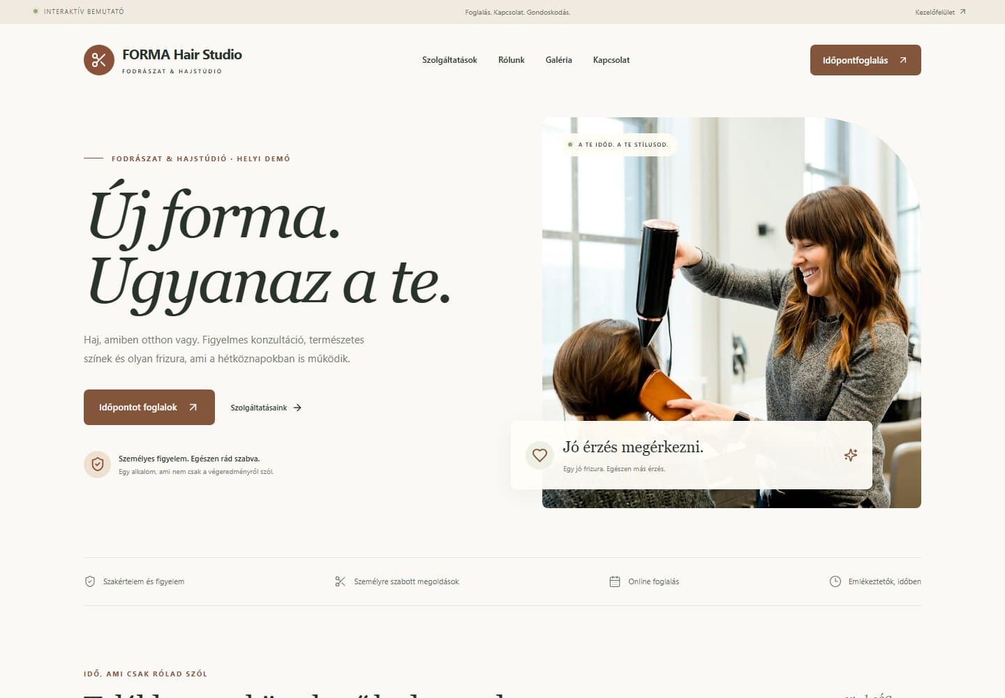 FORMA Hair Studio · Weboldal