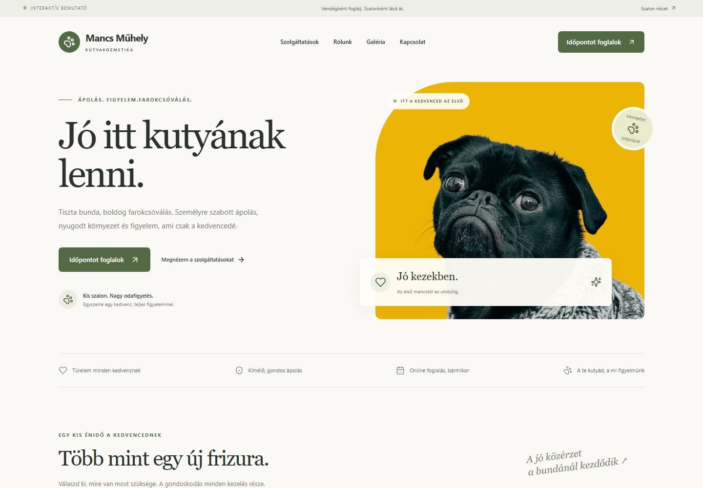 Mancs Műhely · Weboldal